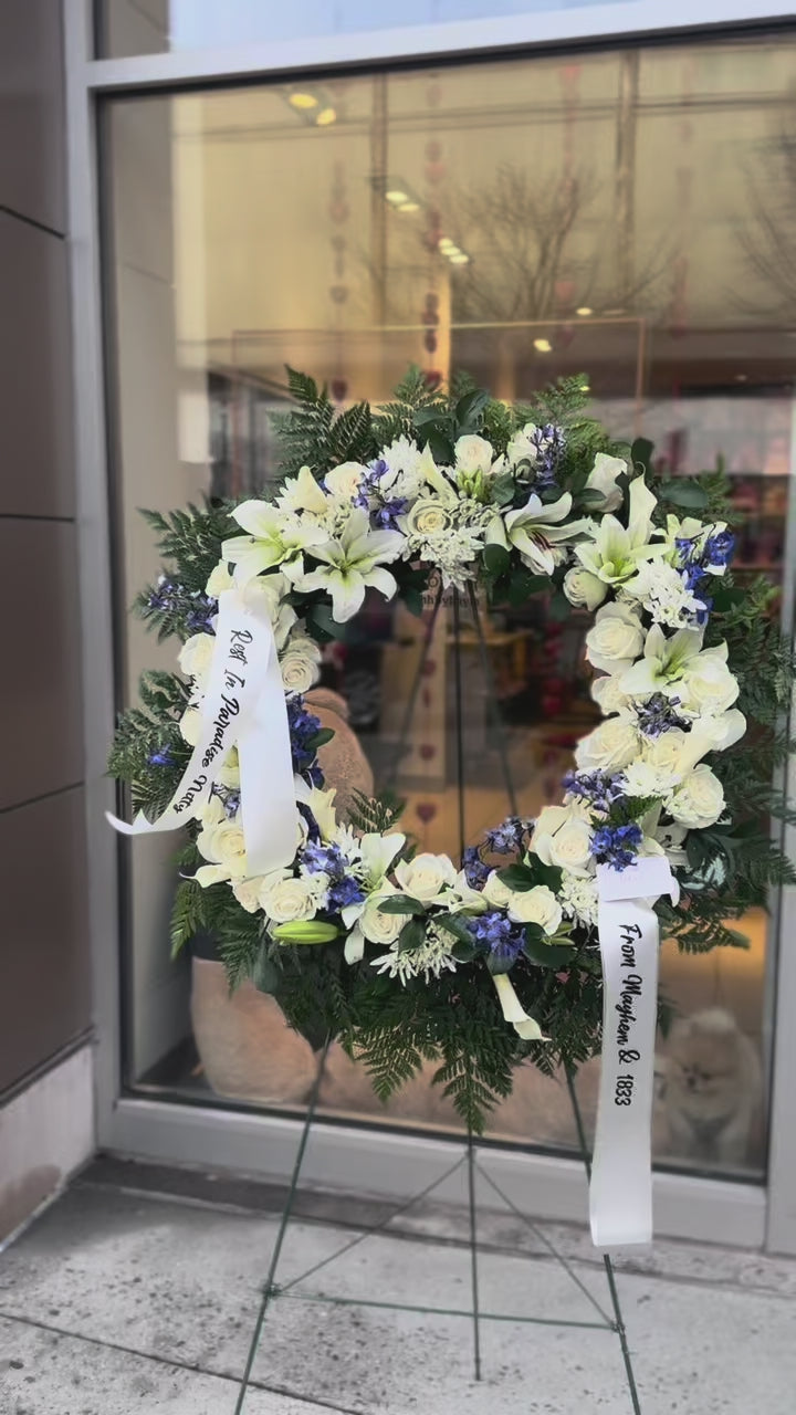 Mixed Floral Funeral Wreath