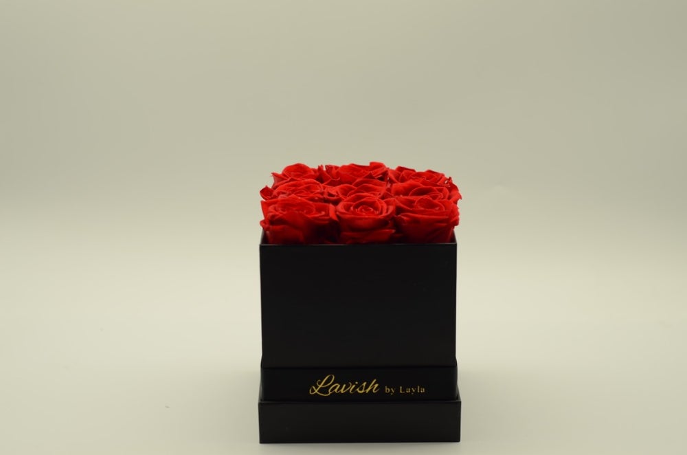 Small Square Lavish Rose Box