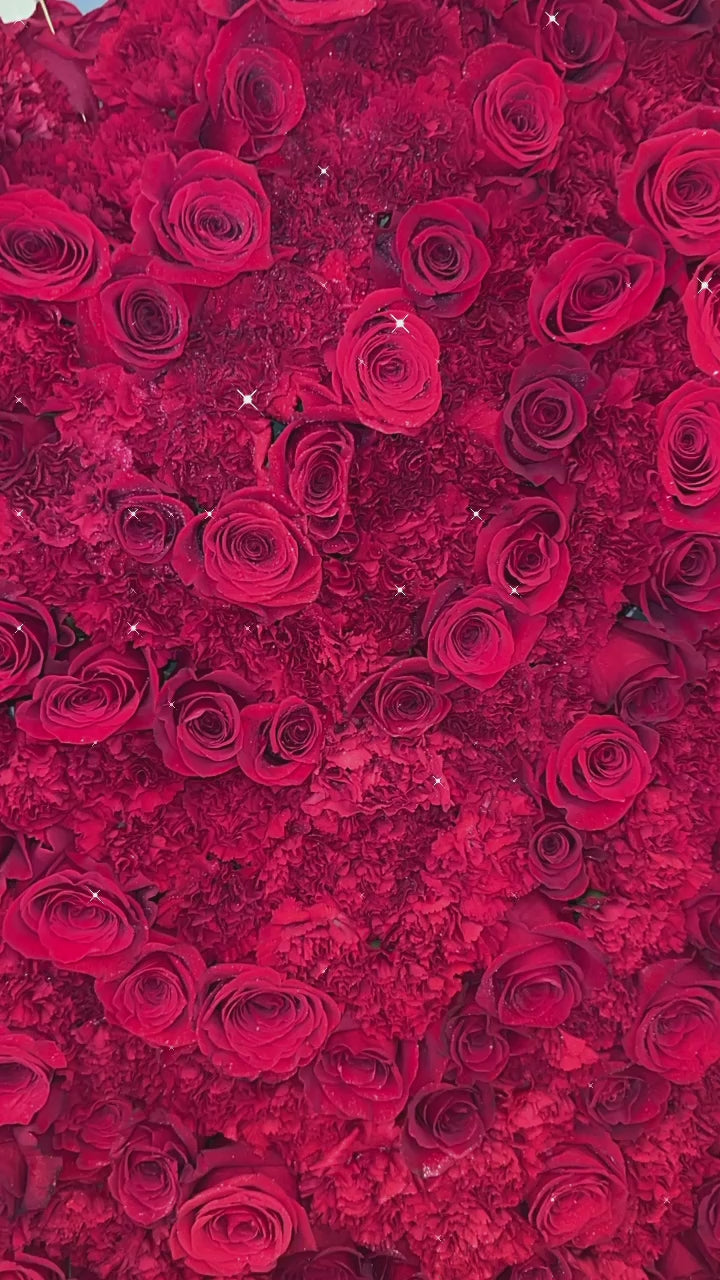 3.5 ft Fresh Rose Heart